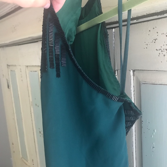 Parker green and black beaded halter mini dress - Picture 7 of 8